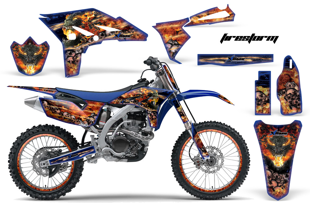 Yamaha YZ250F 2010 Graphics Kit FIRESTORM-BLUE-NP